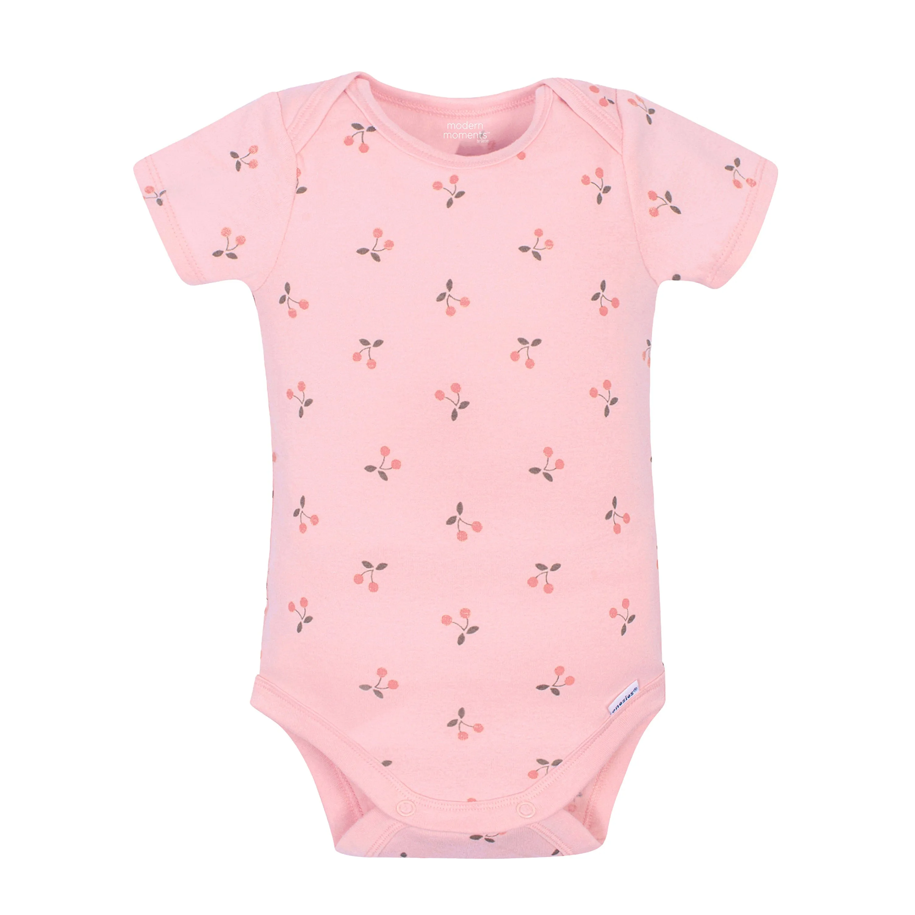 4-Pack Baby Girls Pink Floral Short Sleeve Onesies Bodysuits