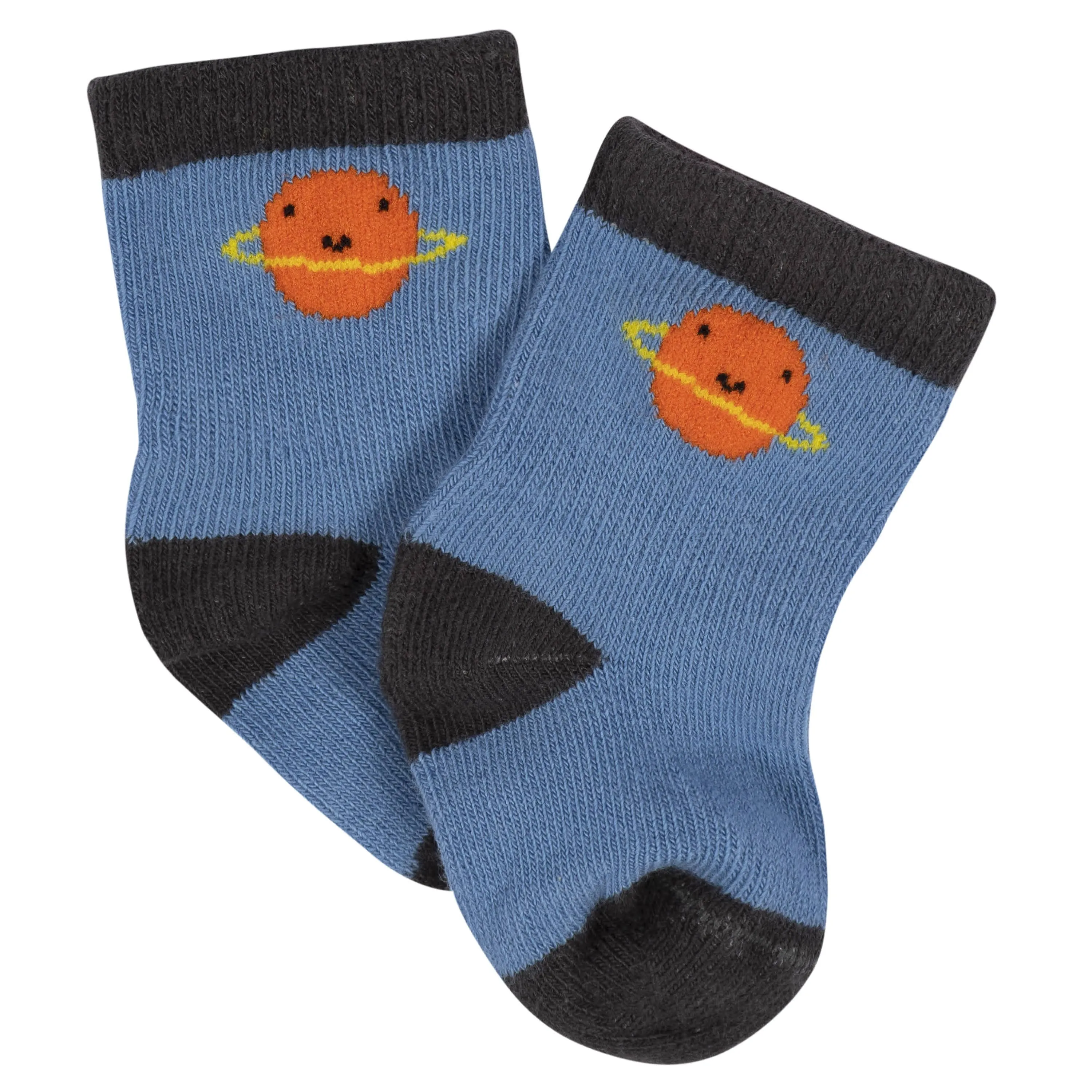 8-Pack Baby Boys Space Explorer Jersey Wiggle Proof Socks