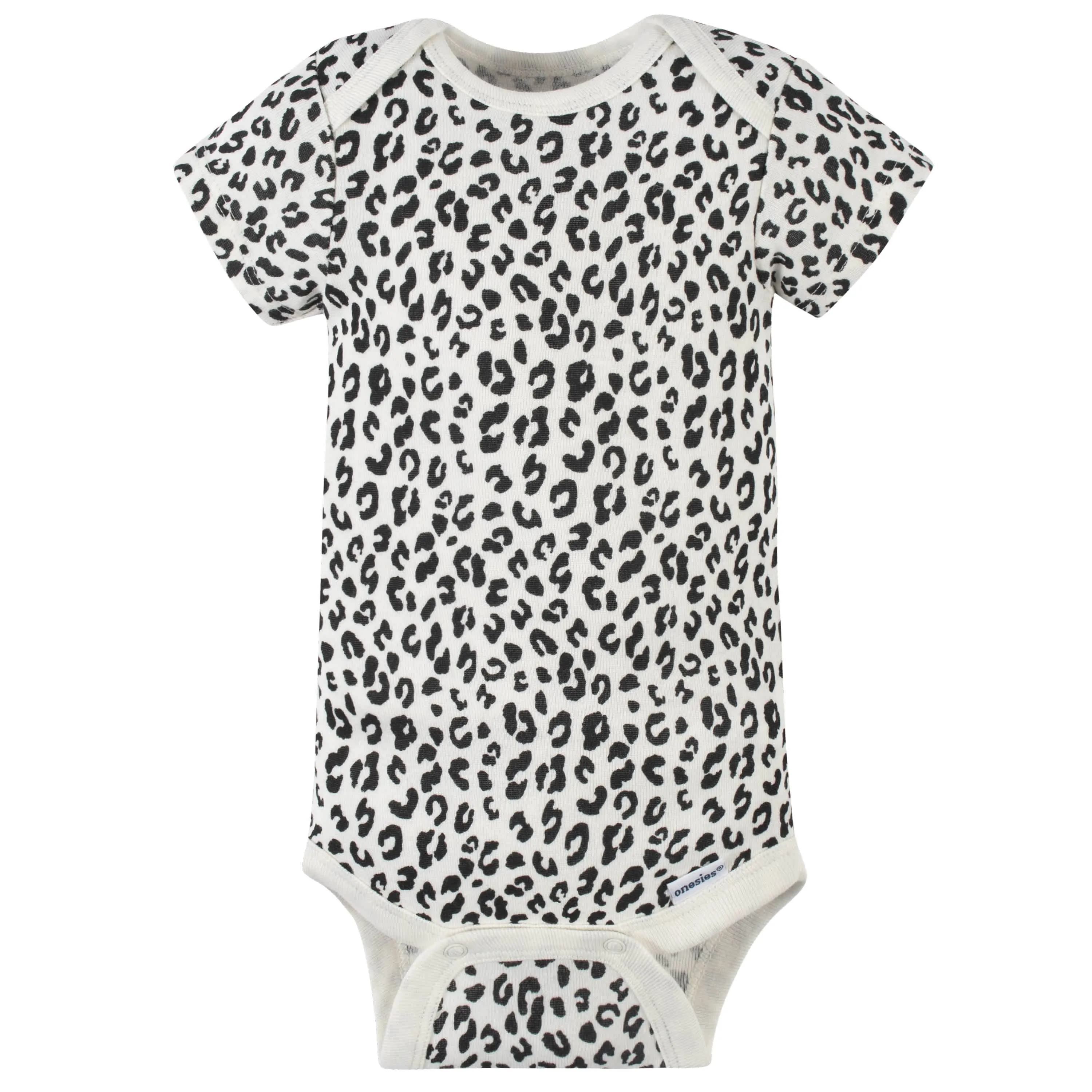 4-Pack Baby Girls Leopard Short Sleeve Onesies Bodysuits