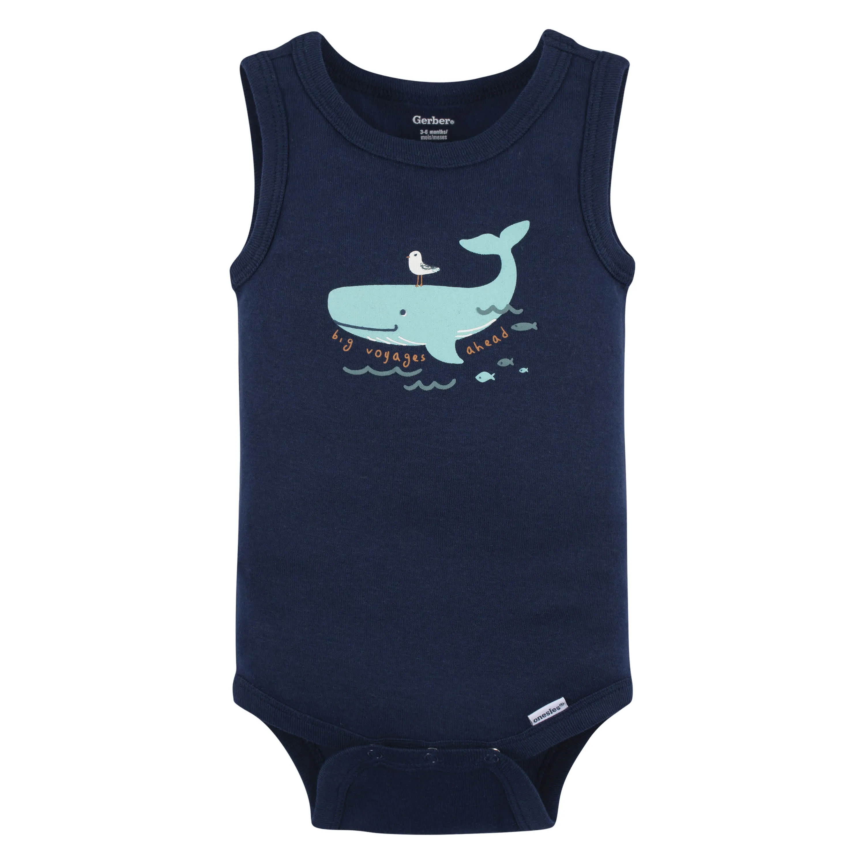 4-Pack Baby Boys Seas The Day Sleeveless Onesies Bodysuits