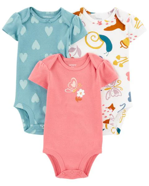 Carter's 3-Pack Short Sleeve Bodysuits