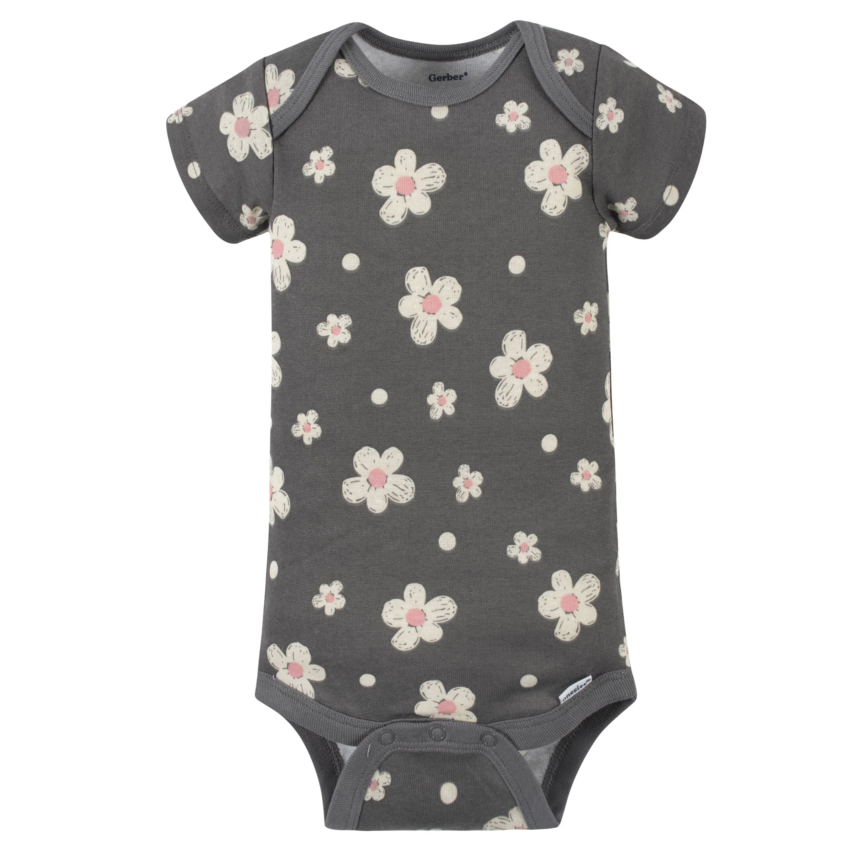 8-Pack Baby Girls Leopard Short Sleeve Onesies Bodysuits