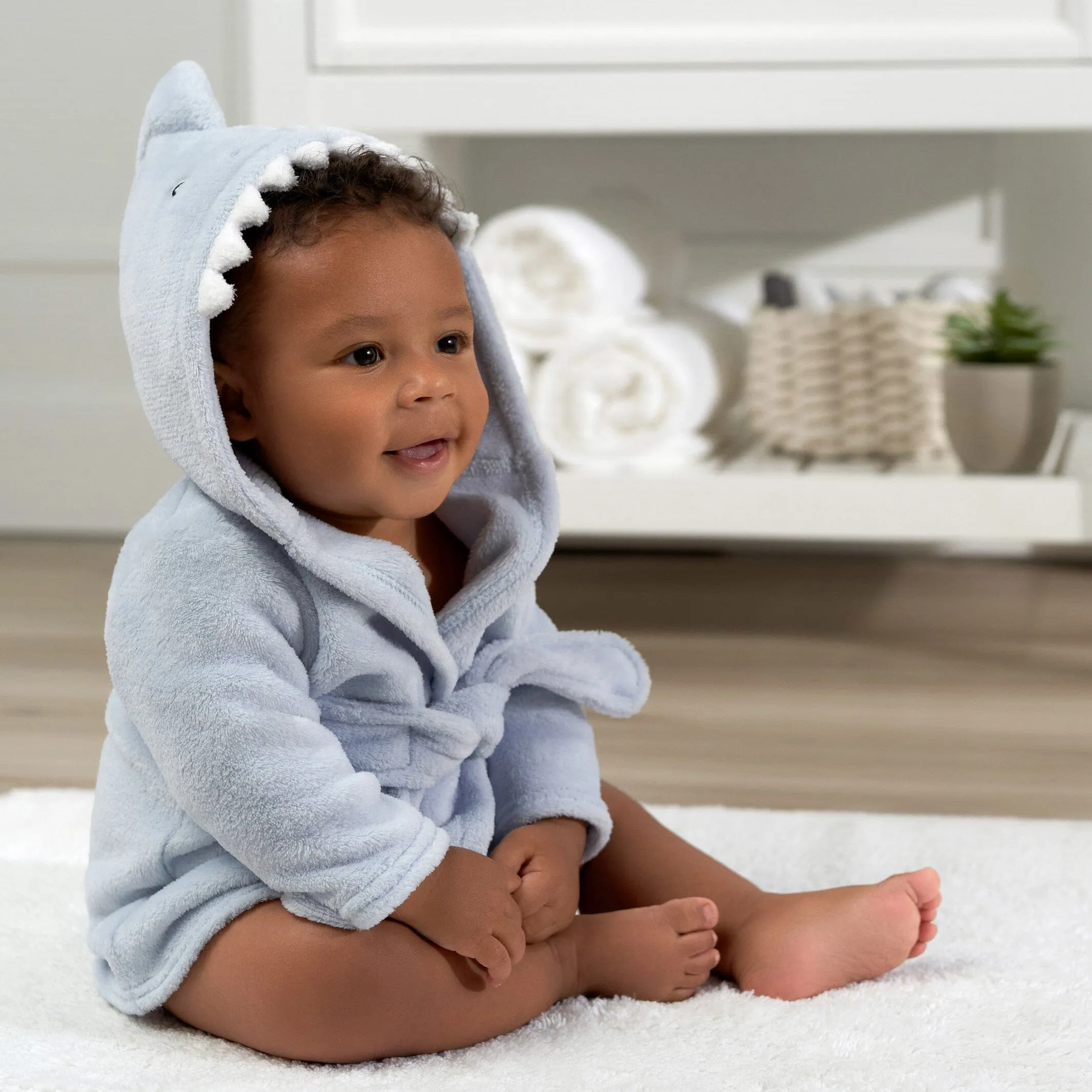 Baby Boys Shark Robe