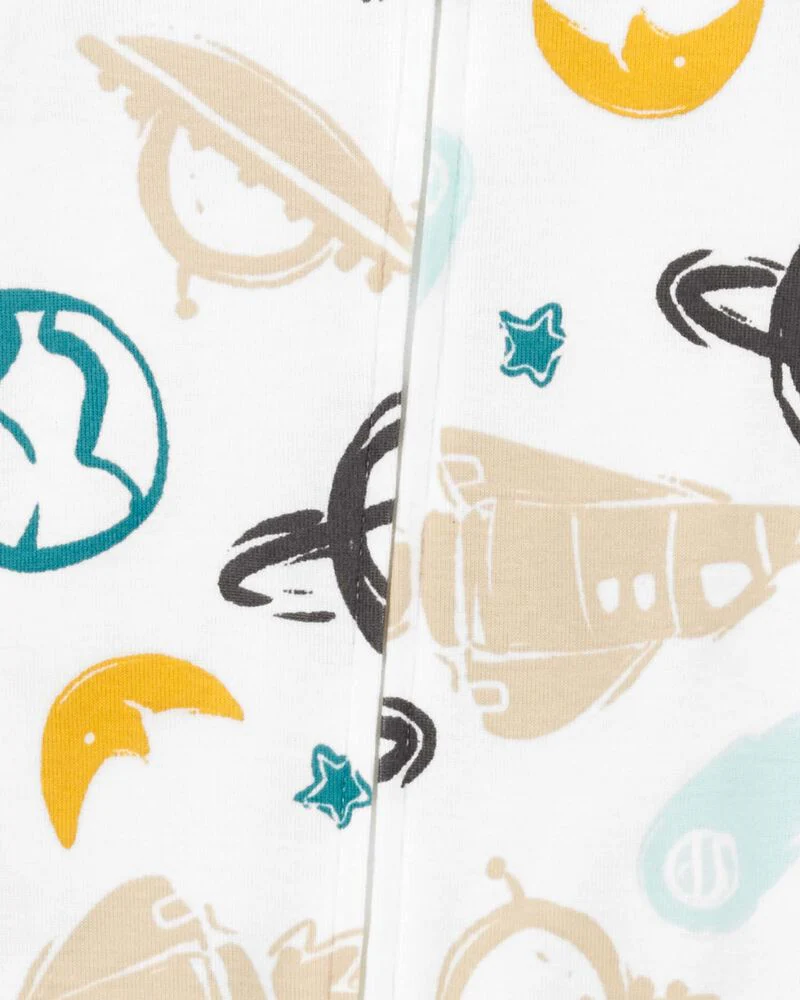 Carter's 1-Piece Space 100% Snug Fit Cotton FOOTLESS Pyjamas