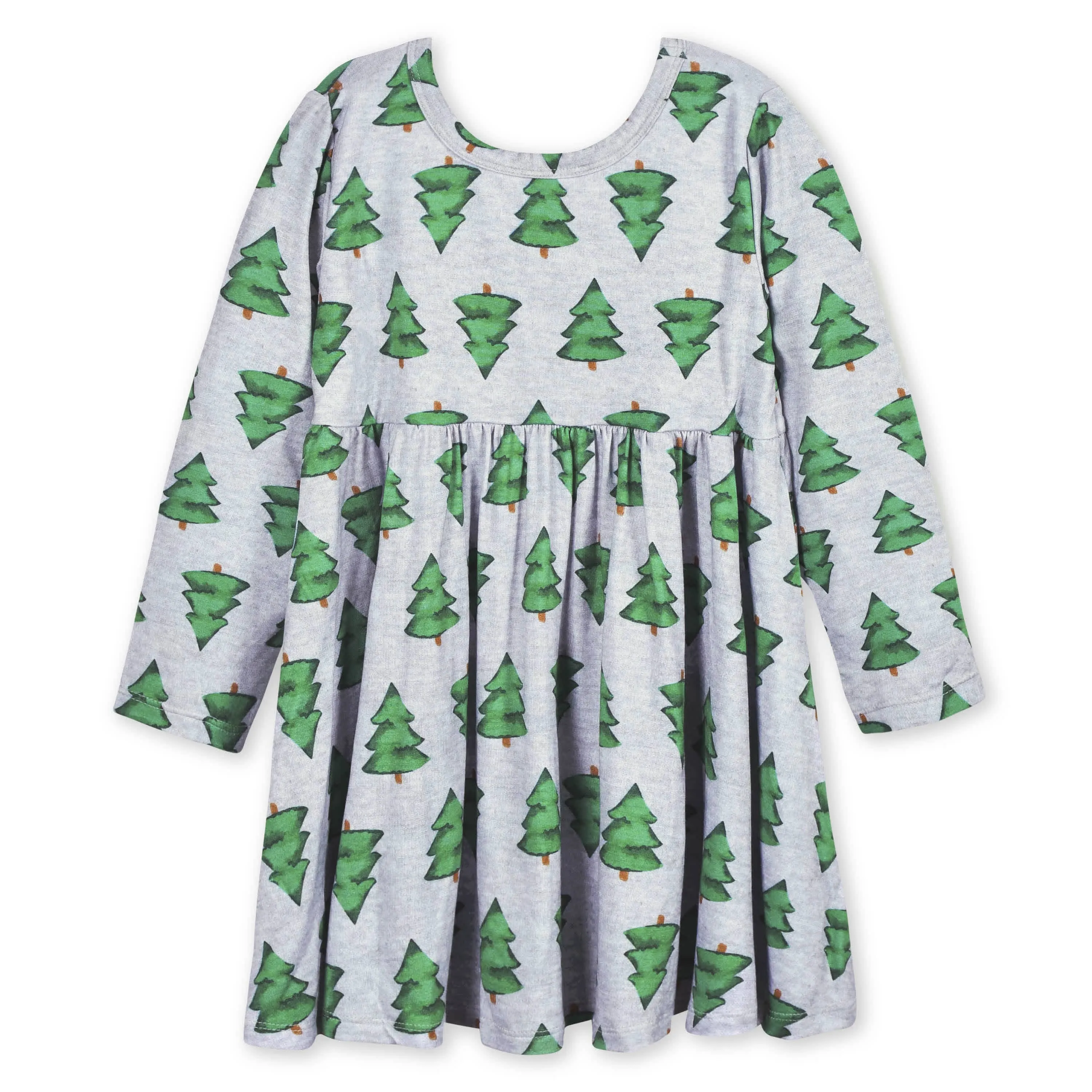 Infant & Toddler Girls Spruce Buttery Soft Viscose Made from Eucalyptus Holiday Twirl Dress