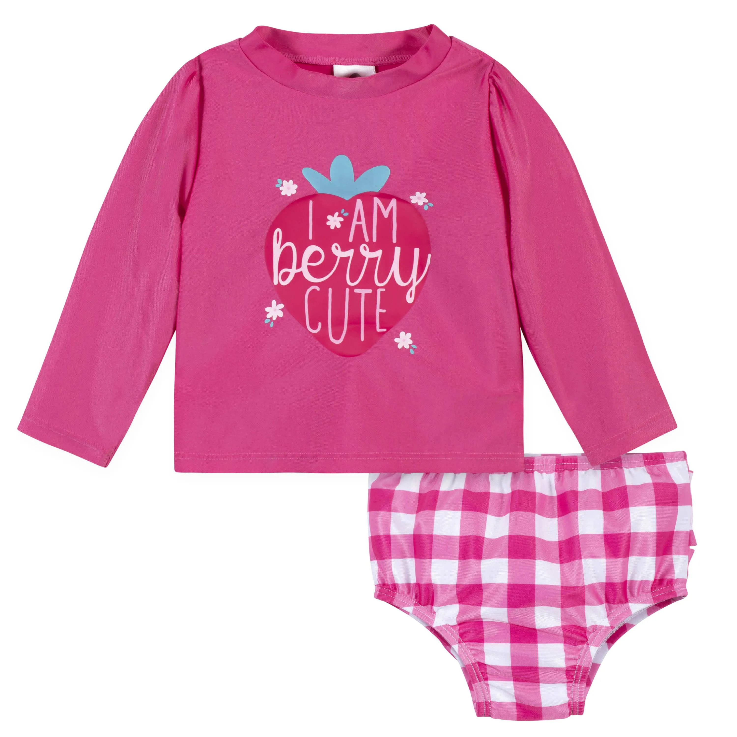 2-Piece Baby & Toddler Girls Summer Blossom Rash Guard & Swim Bottoms Set