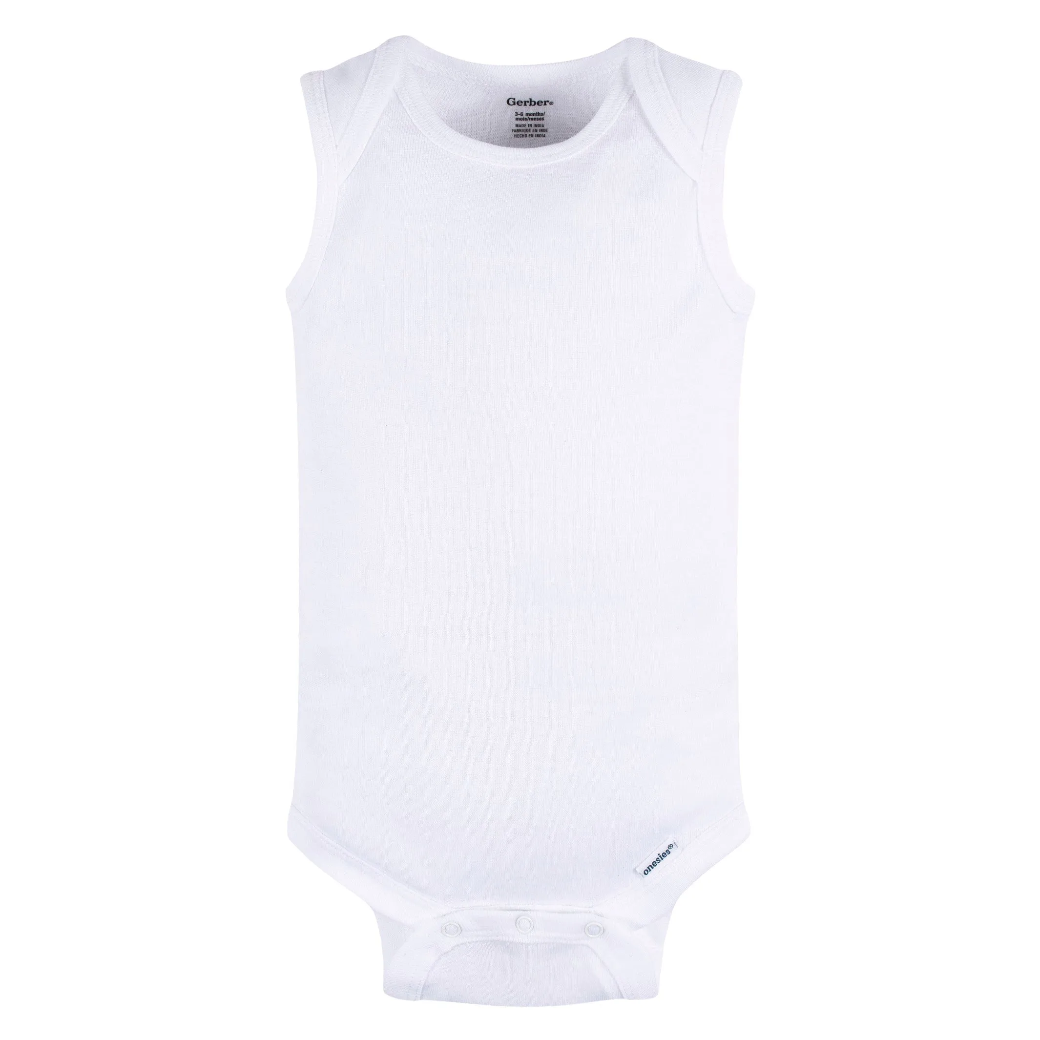 5- Baby Neutral White Sleeveless Onesies Bodysuits