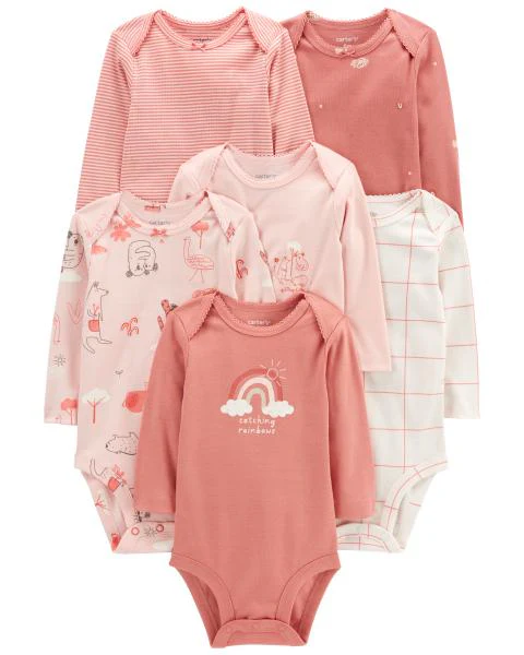 Carter's Baby 6-Pack Long-Sleeve Bodysuits