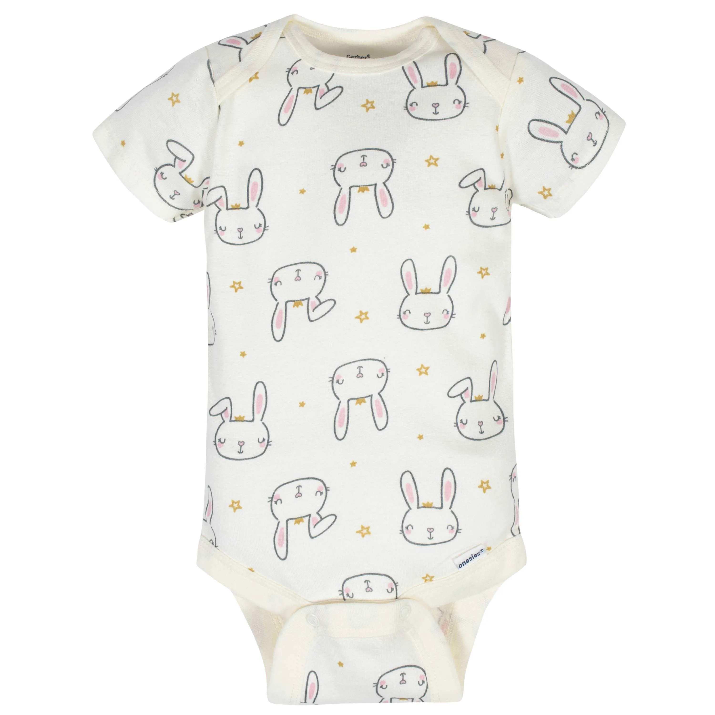 8-Pack Baby Girls Princess Short Sleeve Onesies Bodysuits