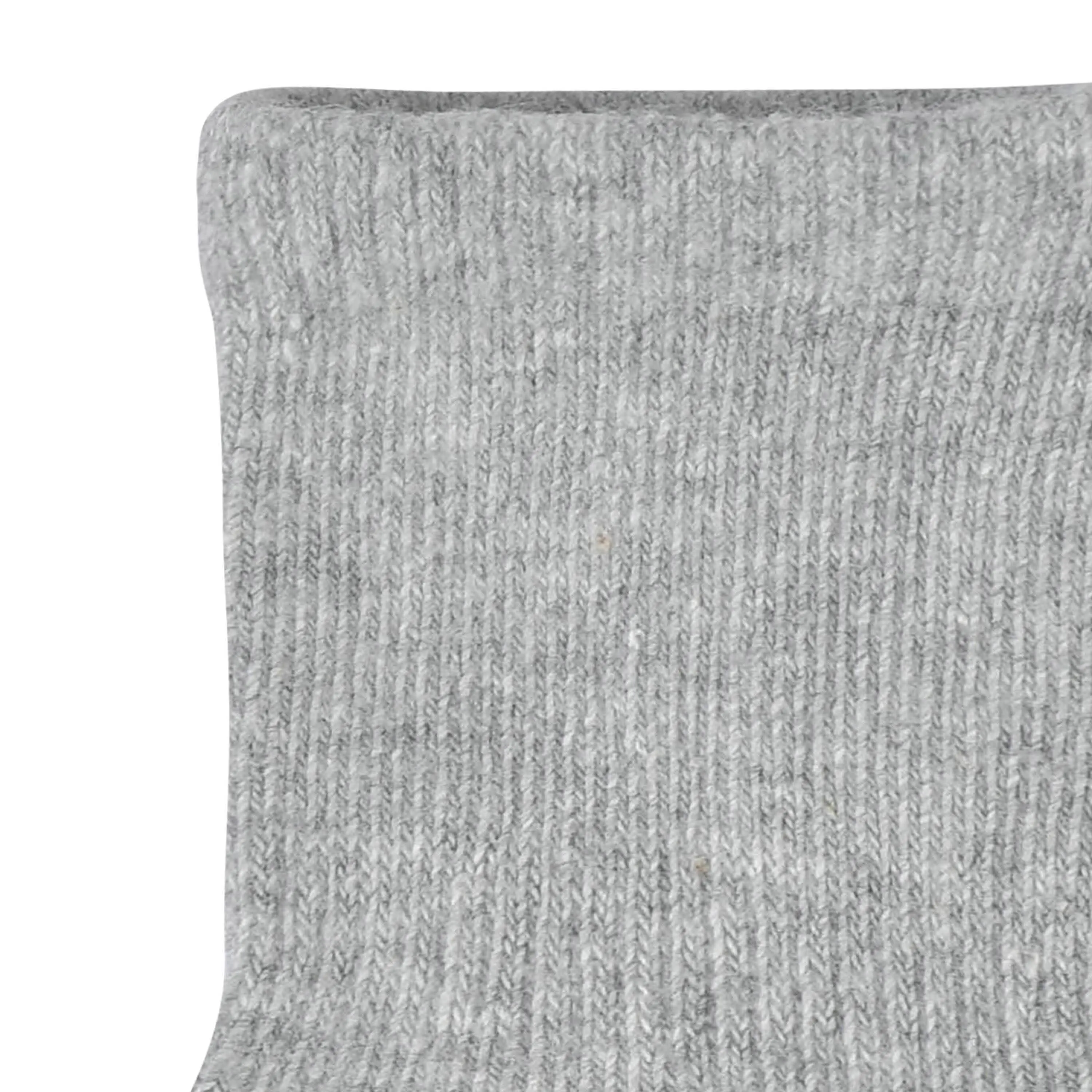8-Pack Baby & Toddler Gray Heather Wiggle Proof Jersey Crew Socks