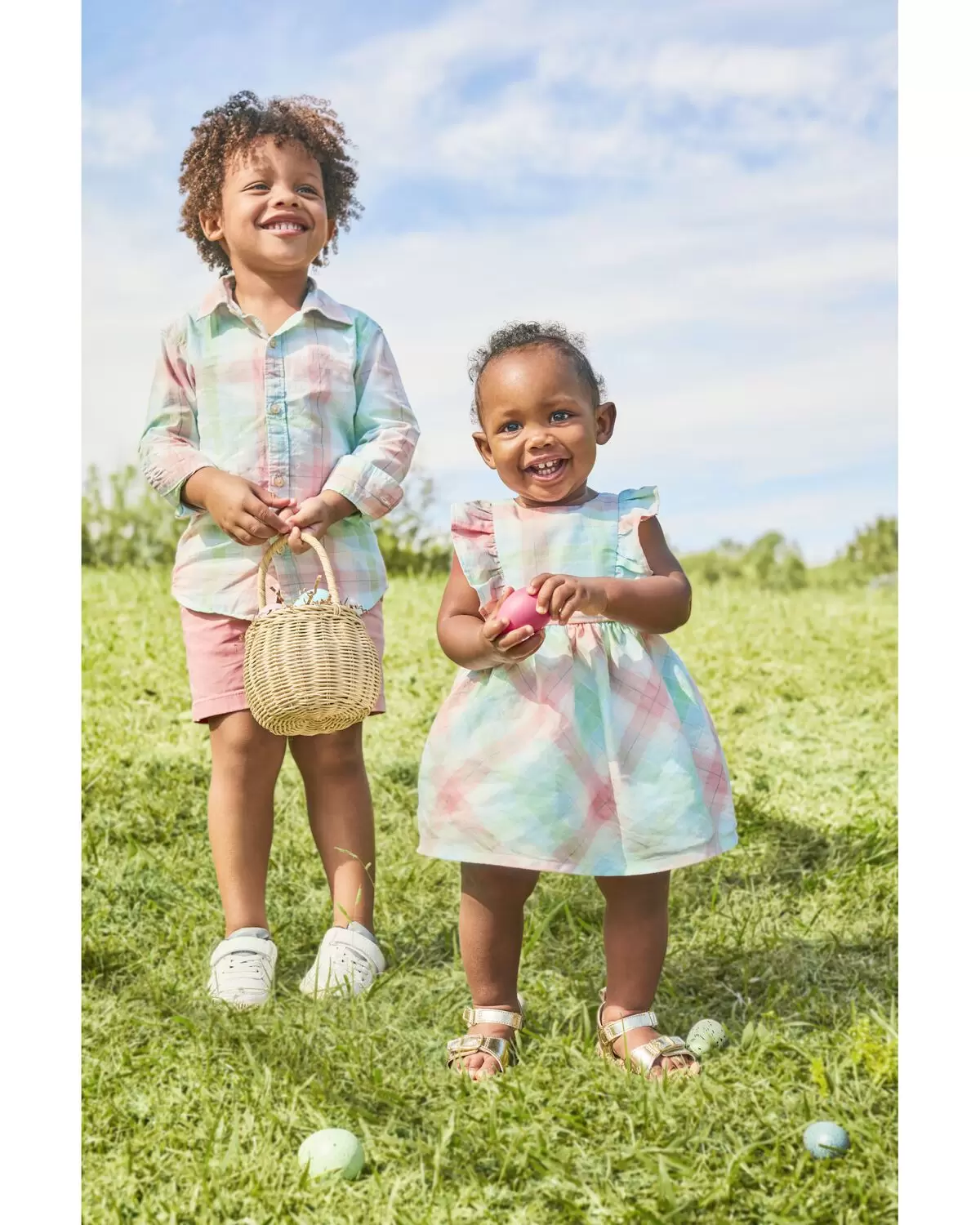 Baby Plaid Flutter Dress