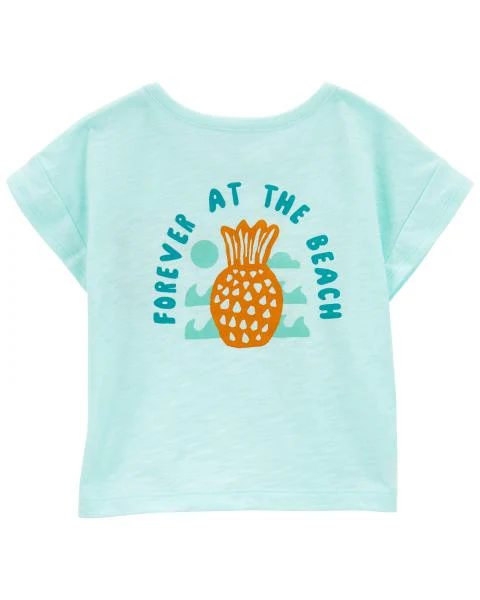 Carter's Toddler Sun And Fun Tee with Pull-On Knit Gauze Shorts