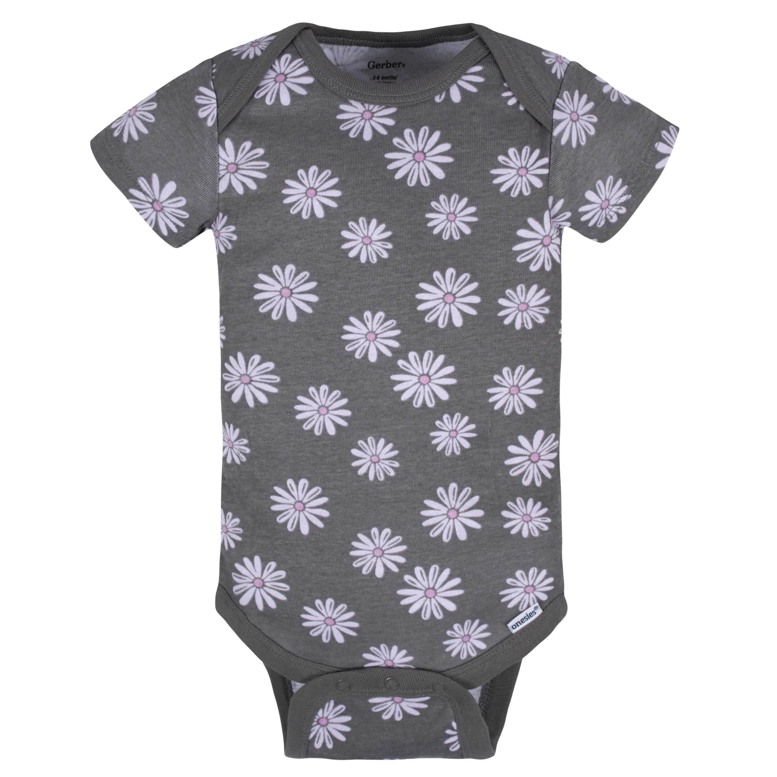 8-Pack Baby Girls Lavender Garden Onesies Bodysuits