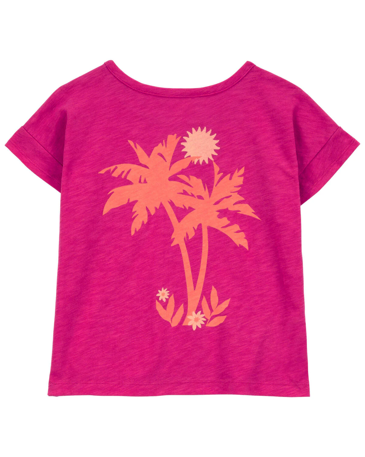 Carter's Kid Good Vibes Pocket Tee with Floral Pull-On Knit Gauze Shorts