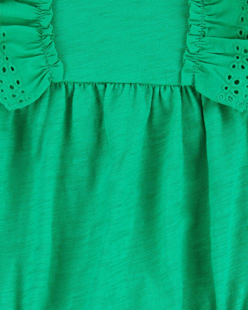 Carter's Eyelet Lace Slub Jersey Bodysuit