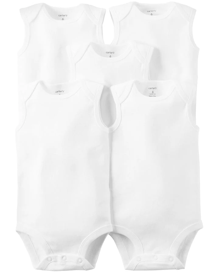 Carter's 5-Pack Sleeveless Original Bodysuits
