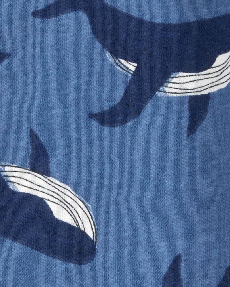Carter's Toddler Whale Print Snug Fit Cotton Footless 1-Piece Pyjamas - Navy