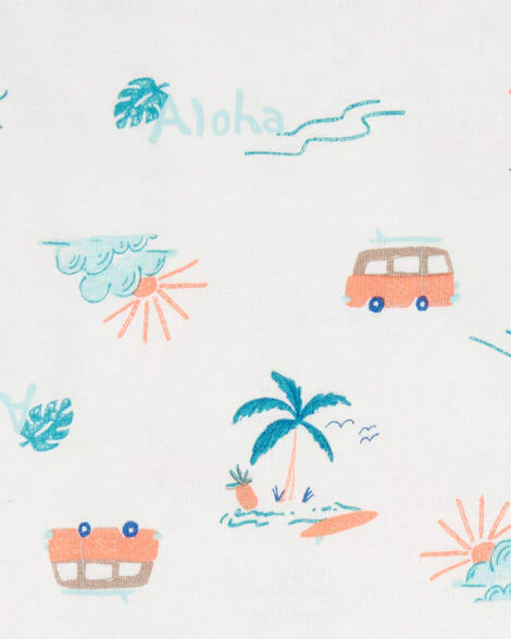 Carter's Toddler Palm Tree Print Snug Fit 4-Piece Pajamas