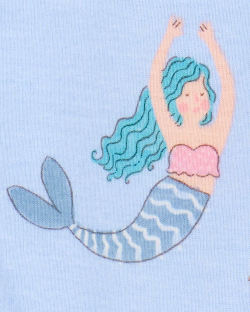 Carter's Baby Mermaid Print Snug Fit Cotton 4-Piece Pyjamas