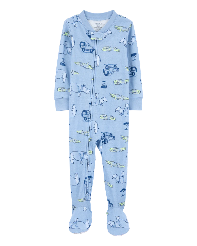 Carter's Toddler 1-Piece Safari Cotton Footie Pyjamas