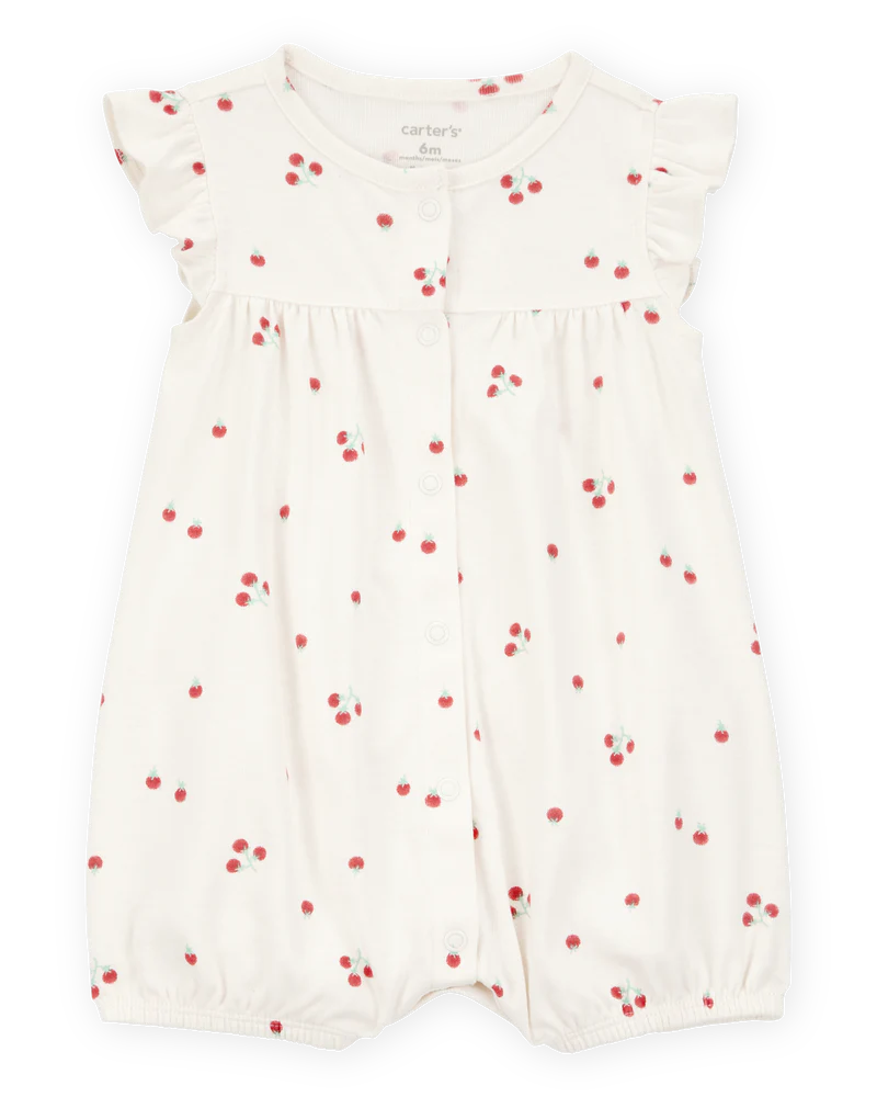 Carter's Baby Tomato Print Snap-Up Cotton Romper
