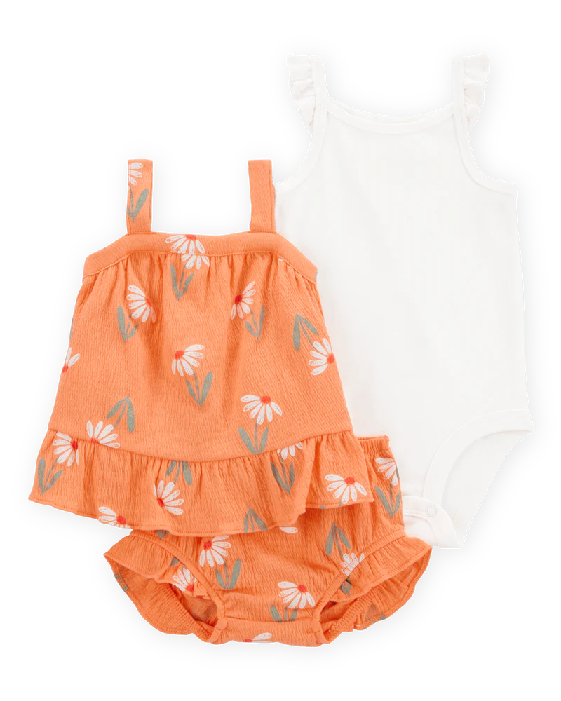 Carter's Baby 3-Piece Floral Little Short Set
