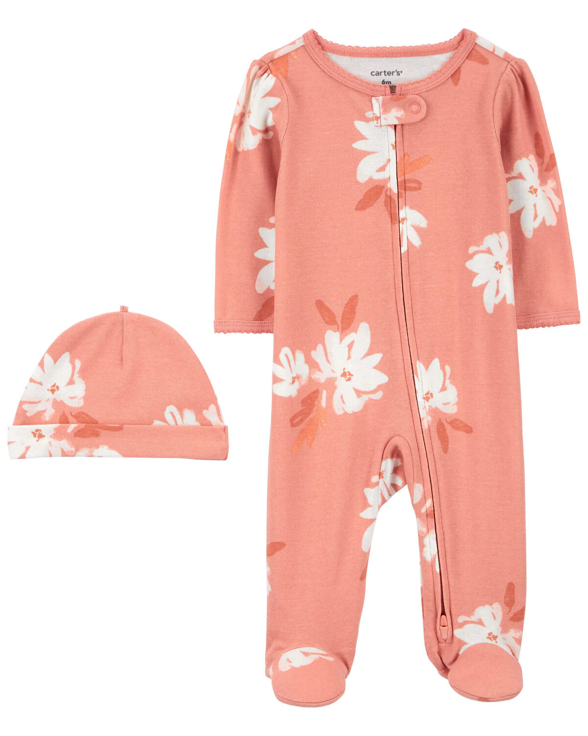 Carter's Baby 2-Piece Floral Sleep & Play & Cap Set