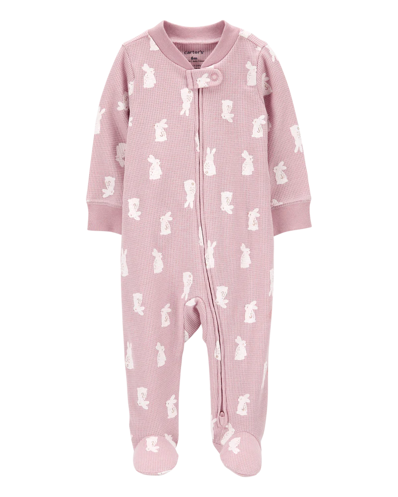 Carter's Baby Bunny 2-Way Zip Thermal Sleep and Play