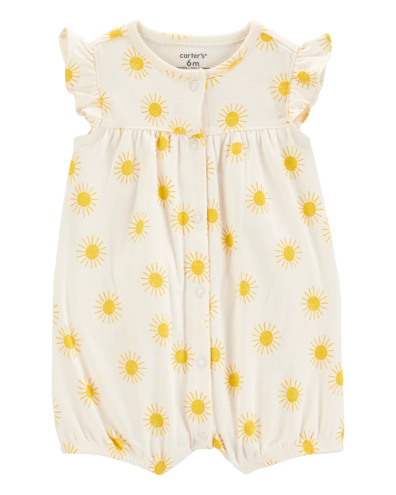 Carter's Baby Sun Cotton Short-Sleeve Romper - Cream