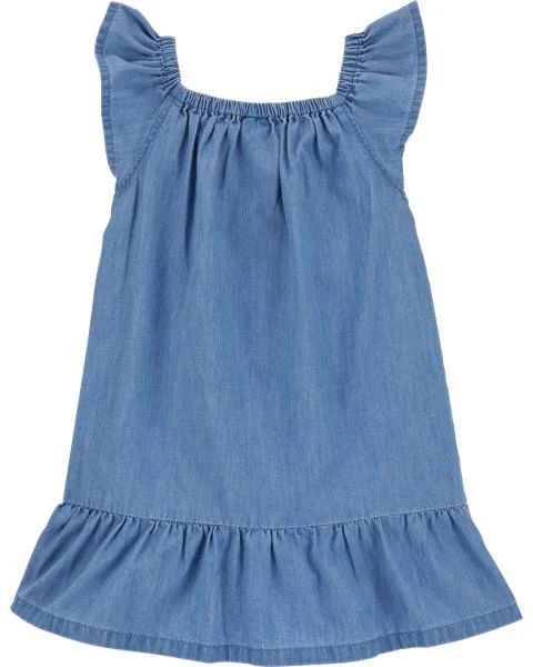 Carter's Toddler Embroidered Chambray Dress