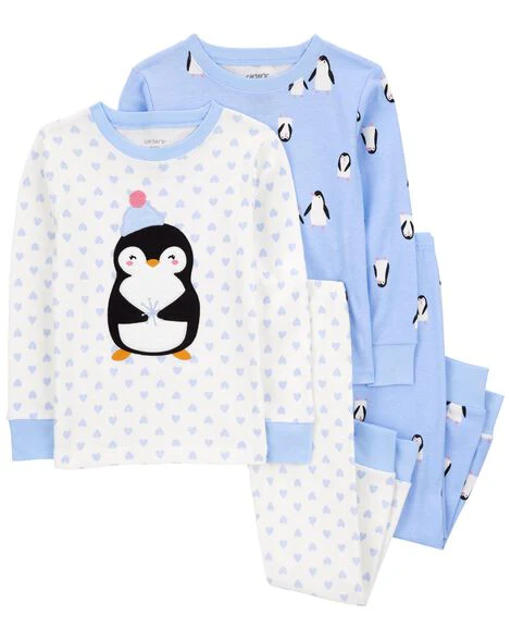 Carter's Baby 4-Piece Penguin 100% Snug Fit Cotton Pajamas