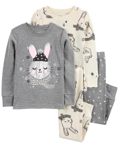 Carter's Baby 4-Piece Bunny 100% Snug Fit Cotton Pajamas