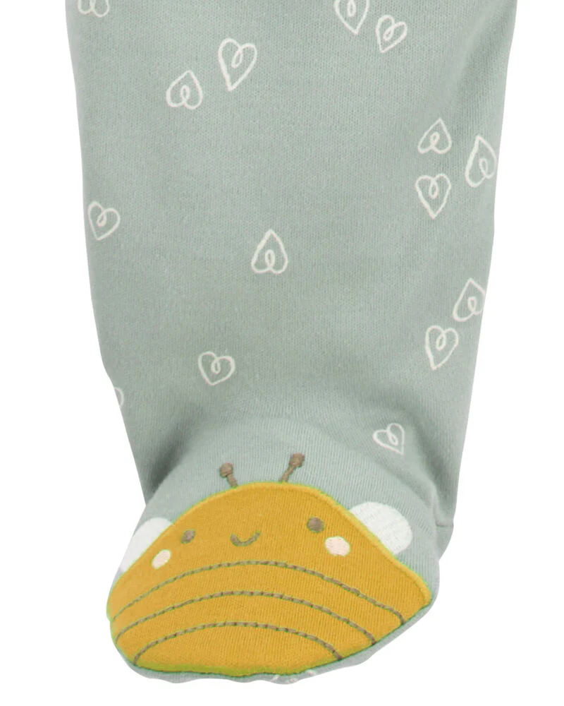 Carter's Baby Bee Zip 2-Way Zip Cotton Sleep & Play