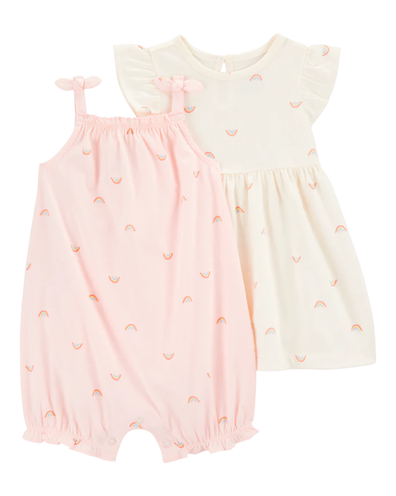 Carter's Baby 2-Piece Rainbow Dress & Romper Set