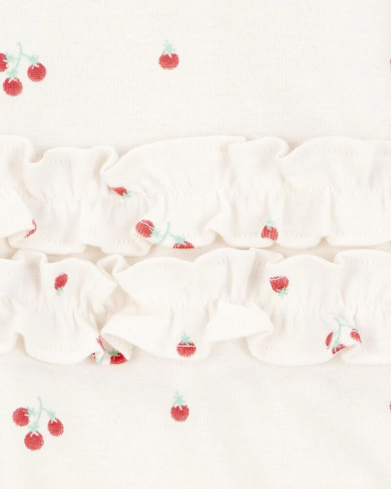 Carter's Baby Tomato Print Snap-Up Cotton Romper