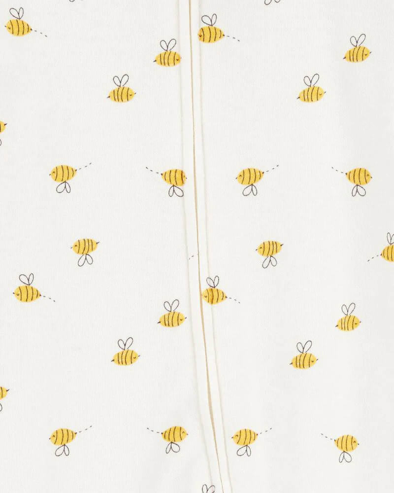 Carter's Baby Bee 2-Way Zip Cotton Sleep and Play