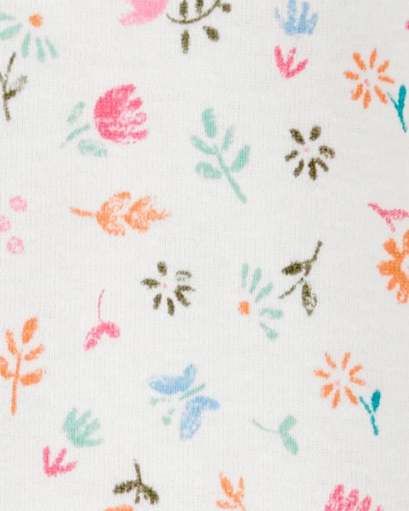 Carter's Baby Floral Print Snug Fit Cotton Footless 1-Piece Pyjamas