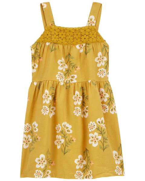 Carter's Baby Floral Linen Dress