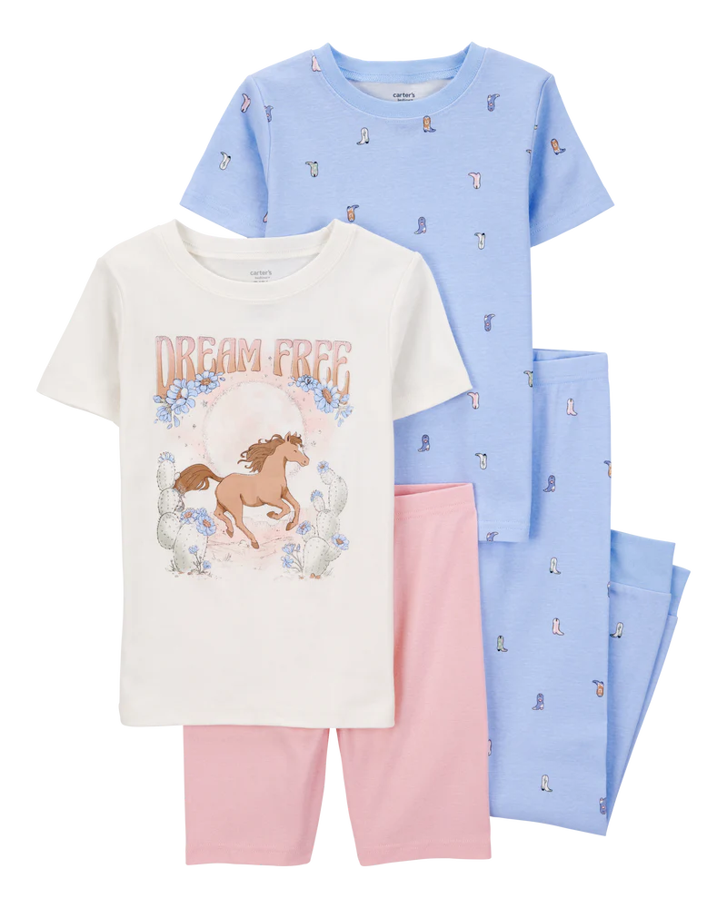 Carter's Kid 4-Piece Horse 100% Snug Fit Cotton Pyjamas