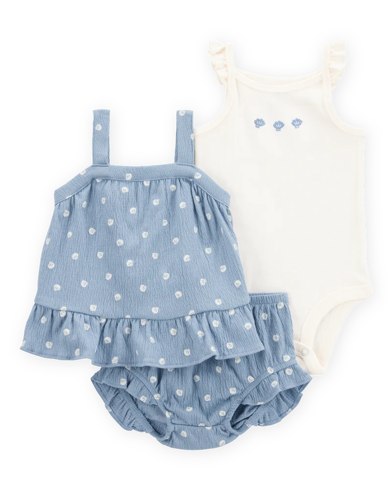 Carter's Baby 3-Piece Shell Print Little Short Set