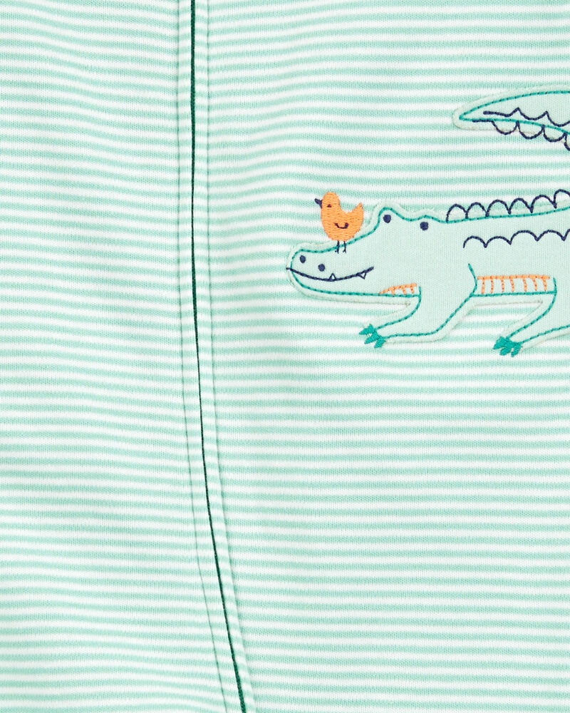 Carter's Baby Alligator 2-Way Zip Cotton Sleep and Play