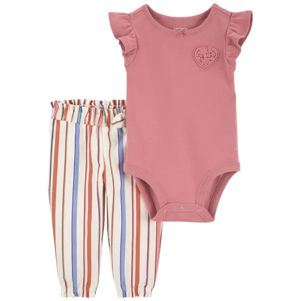 Carter's Baby Girls 2-Piece Bodysuit Pant Set