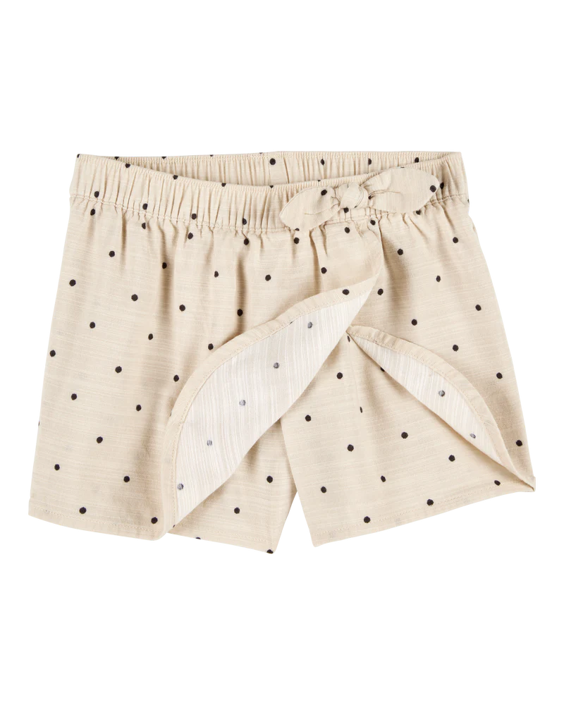 Oshkosh Toddler Solid Short-Sleeve Sweater with Polka Dot Skort