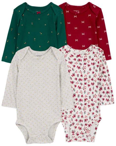Carter's Baby 4-Pack Long-Sleeve Original Bodysuits
