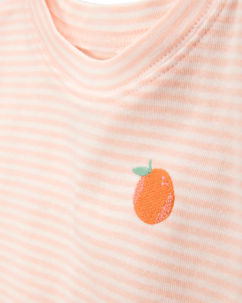 Carter's Baby Orange Print Snug Fit Cotton 4-Piece Pyjamas