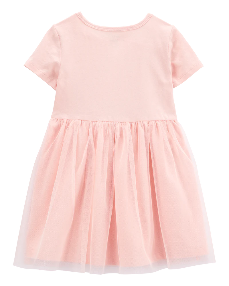 Carter's Baby Bunny Short-Sleeve Dress - Pink