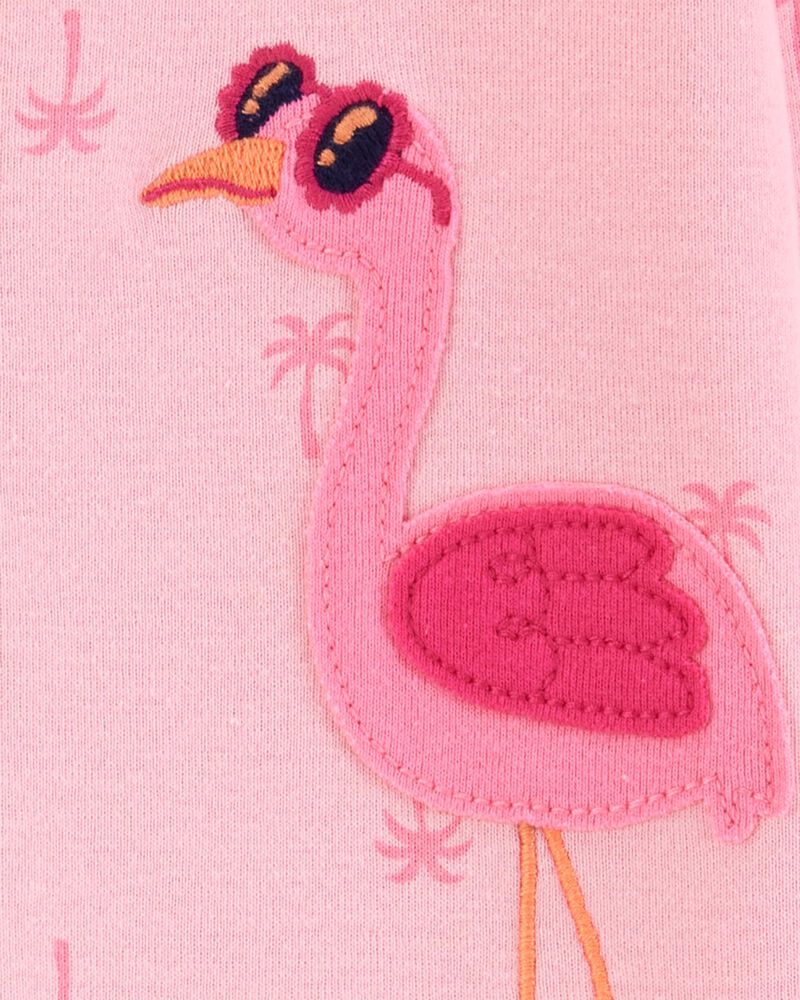 Carter's Baby Flamingo Print Snug Fit Cotton Footless 1-Piece Pyjamas - Pink