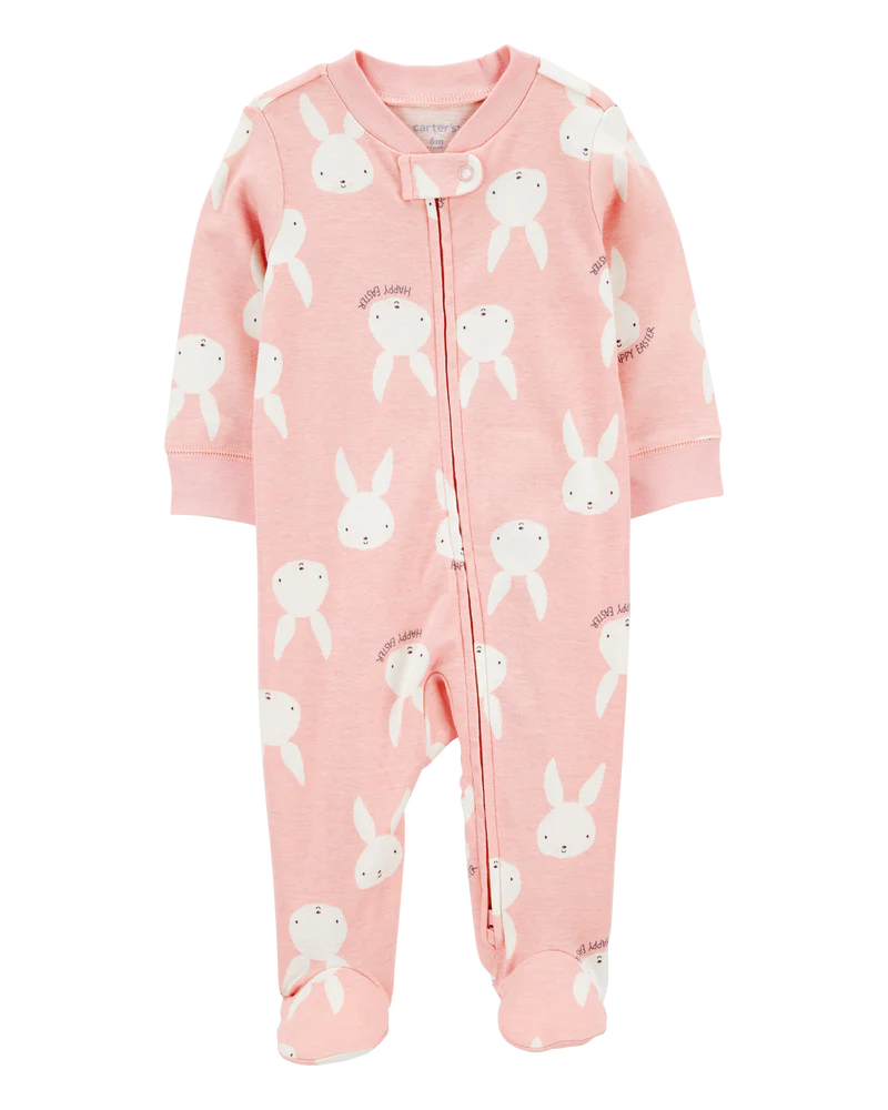 Carter's Baby Bunny Cotton Pink Sleep and Play