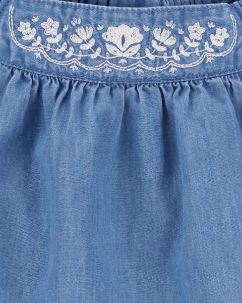 Carter's Baby Embroidered Chambray Dress