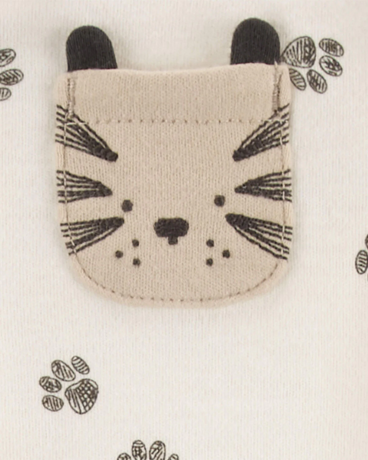 Carter's Baby Paw Print 2-Way Zip Cotton Sleep & Play